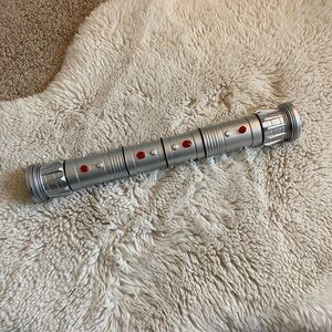 Star Wars Silver and Red DarthMaul Lightsaber